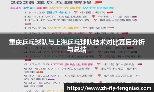 重庆乒乓球队与上海乒乓球队技术对比赛后分析与总结